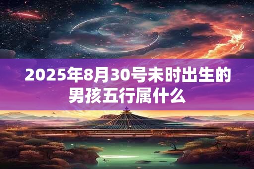 2025年8月30号未时出生的男孩五行属什么