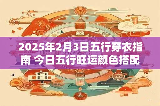 2025年2月3日五行穿衣指南 今日五行旺运颜色搭配