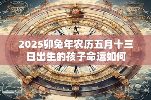 2025卯兔年农历五月十三日出生的孩子命运如何