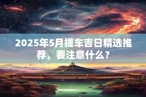 2025年5月提车吉日精选推荐，要注意什么？