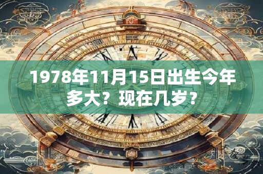 1978年11月15日出生今年多大？现在几岁？