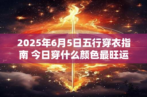 2025年6月5日五行穿衣指南 今日穿什么颜色最旺运