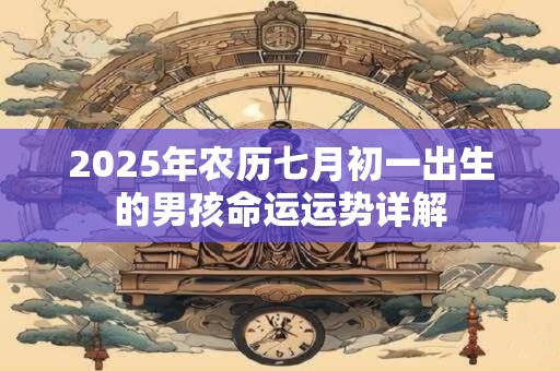 2025年农历七月初一出生的男孩命运运势详解