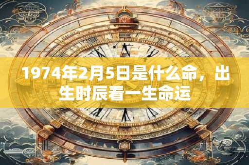 1974年2月5日是什么命，出生时辰看一生命运