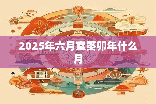 2025年六月室葵卯年什么月