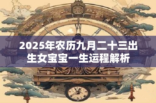 2025年农历九月二十三出生女宝宝一生运程解析