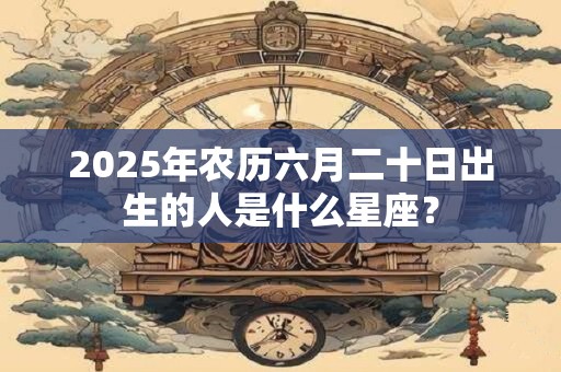 2025年农历六月二十日出生的人是什么星座？