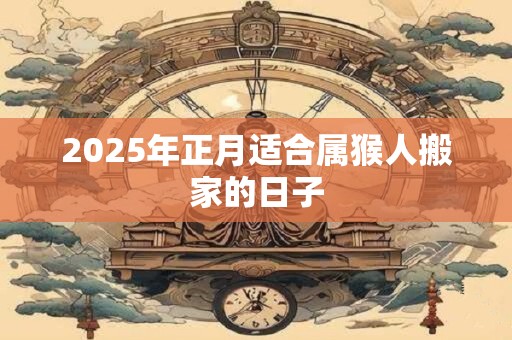 2025年正月适合属猴人搬家的日子