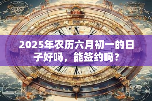 2025年农历六月初一的日子好吗，能签约吗？