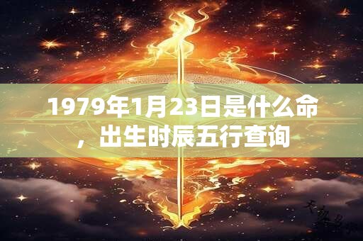 1979年1月23日是什么命，出生时辰五行查询