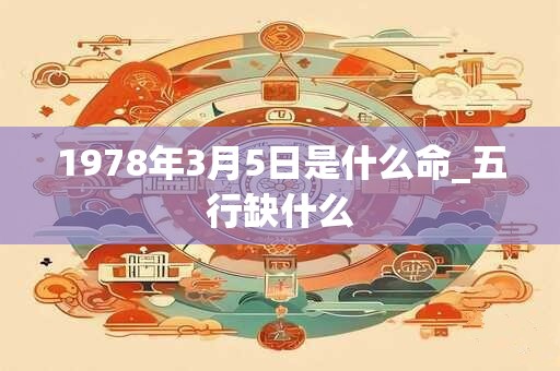 1978年3月5日是什么命_五行缺什么