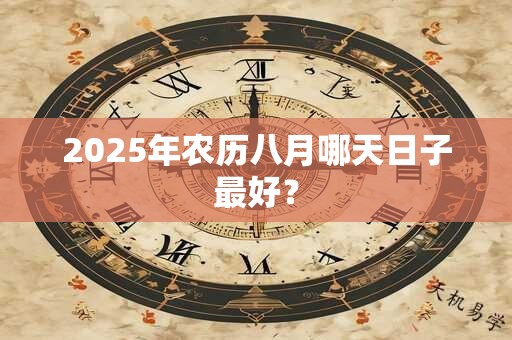 2025年农历八月哪天日子最好？