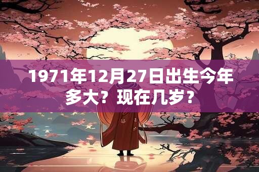 1971年12月27日出生今年多大？现在几岁？