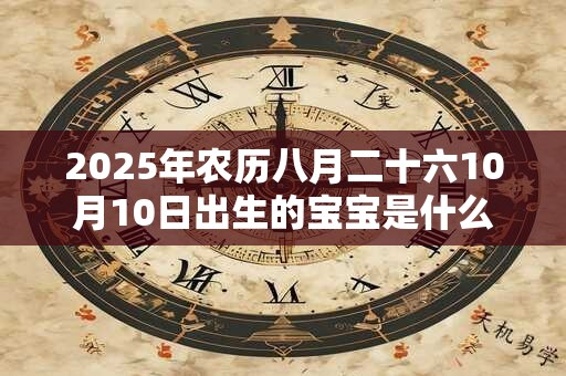 2025年农历八月二十六10月10日出生的宝宝是什么命