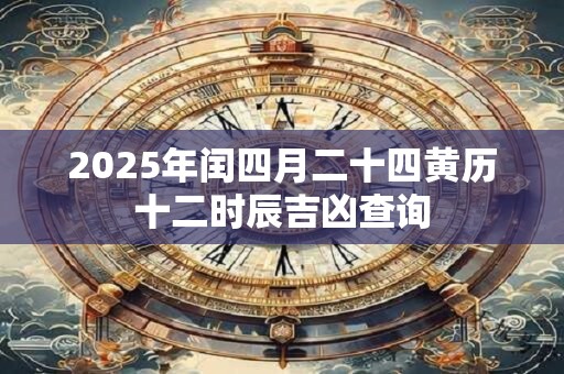 2025年闰四月二十四黄历十二时辰吉凶查询