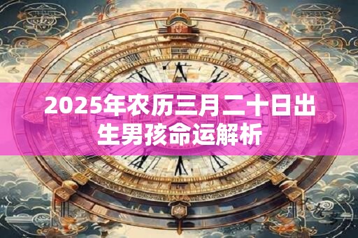 2025年农历三月二十日出生男孩命运解析