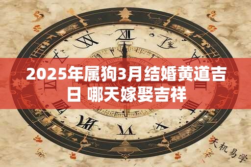 2025年属狗3月结婚黄道吉日 哪天嫁娶吉祥