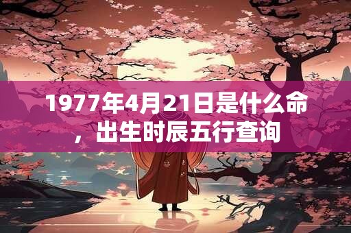 1977年4月21日是什么命，出生时辰五行查询