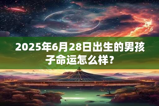 2025年6月28日出生的男孩子命运怎么样？