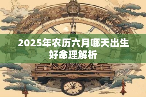 2025年农历六月哪天出生好命理解析