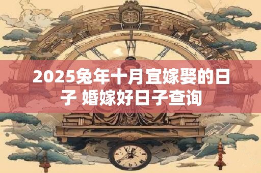 2025兔年十月宜嫁娶的日子 婚嫁好日子查询