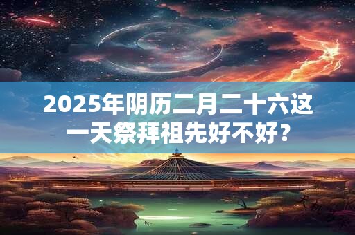 2025年阴历二月二十六这一天祭拜祖先好不好？