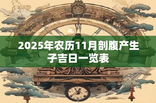 2025年农历11月剖腹产生子吉日一览表