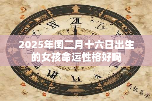 2025年闰二月十六日出生的女孩命运性格好吗