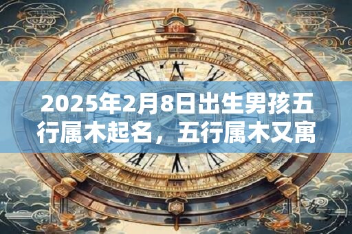 2025年2月8日出生男孩五行属木起名，五行属木又寓意好的字