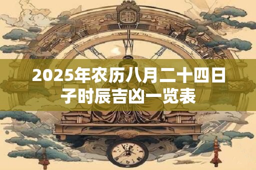 2025年农历八月二十四日子时辰吉凶一览表