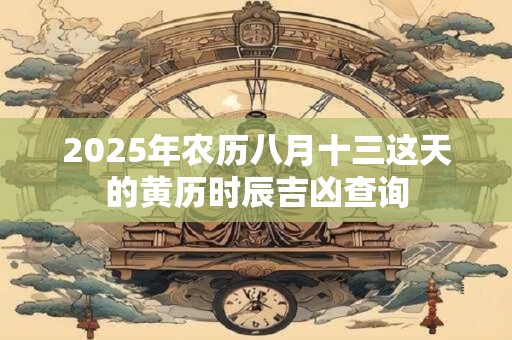 2025年农历八月十三这天的黄历时辰吉凶查询