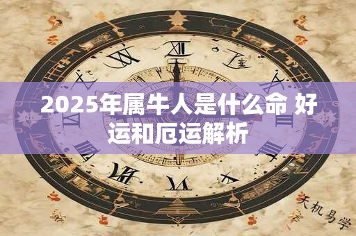 2025年属牛人是什么命 好运和厄运解析