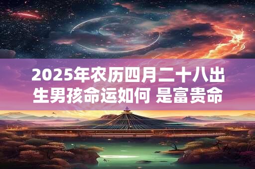 2025年农历四月二十八出生男孩命运如何 是富贵命吗