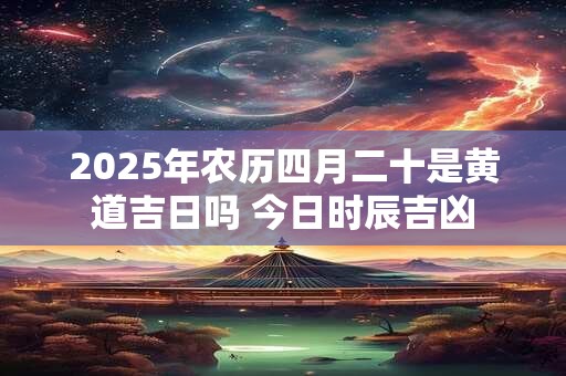 2025年农历四月二十是黄道吉日吗 今日时辰吉凶