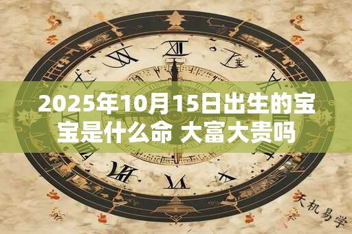 2025年10月15日出生的宝宝是什么命 大富大贵吗