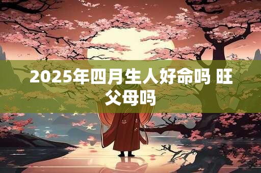 2025年四月生人好命吗 旺父母吗