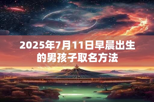 2025年7月11日早晨出生的男孩子取名方法