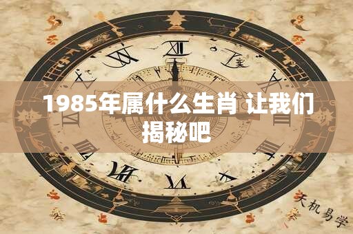 1985年属什么生肖 让我们揭秘吧