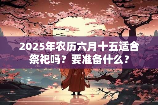 2025年农历六月十五适合祭祀吗？要准备什么？