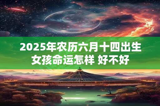 2025年农历六月十四出生女孩命运怎样 好不好