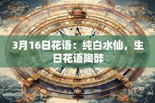 3月16日花语：纯白水仙，生日花语陶醉