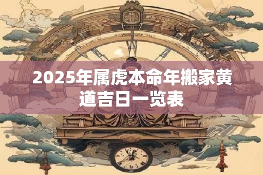 2025年属虎本命年搬家黄道吉日一览表