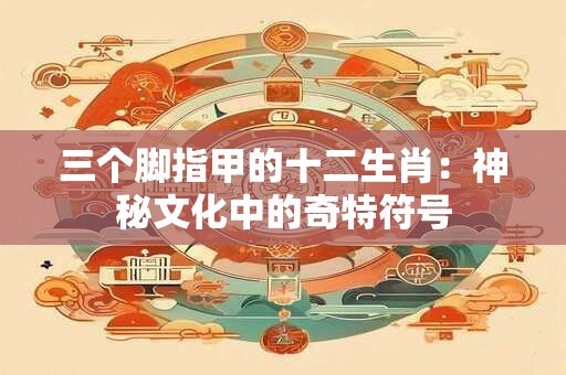 三个脚指甲的十二生肖：神秘文化中的奇特符号