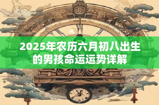 2025年农历六月初八出生的男孩命运运势详解