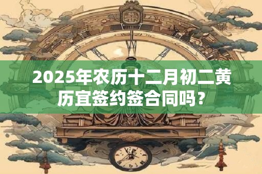 2025年农历十二月初二黄历宜签约签合同吗？