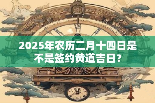 2025年农历二月十四日是不是签约黄道吉日？