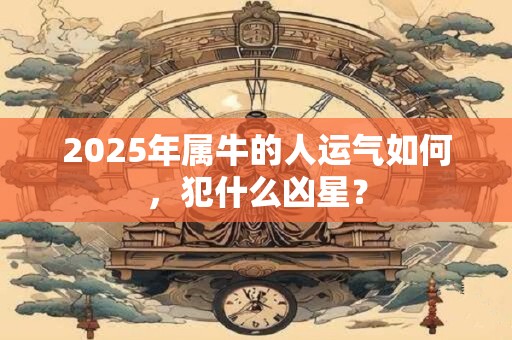 2025年属牛的人运气如何，犯什么凶星？