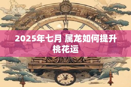 详细阅读:2025年七月 属龙如何提升桃花运 2025年七月 属龙如何提升桃花运