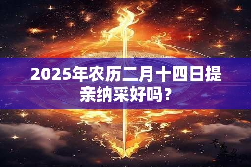 2025年农历二月十四日提亲纳采好吗？