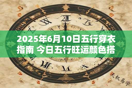 2025年6月10日五行穿衣指南 今日五行旺运颜色搭配